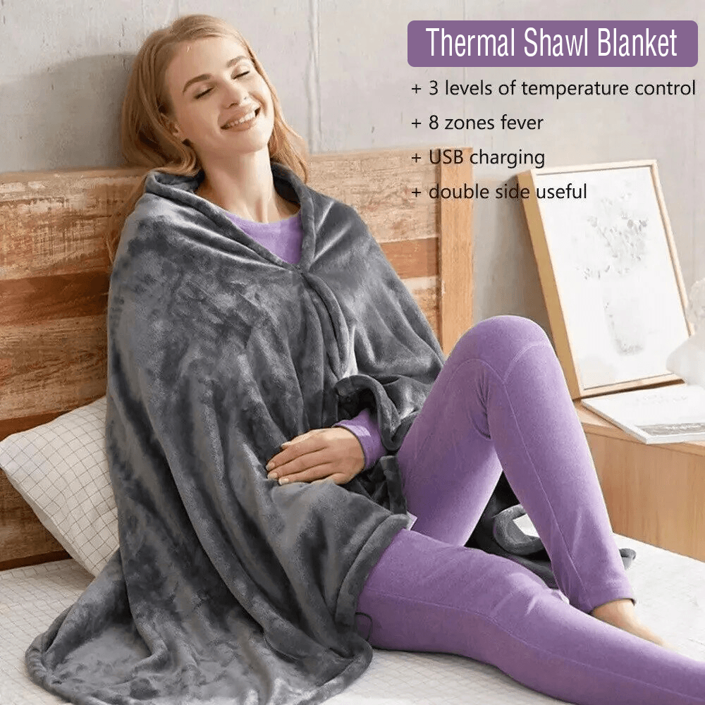 CozyHeat™ Luxury Heated Shawl Blanket - CozyBuys