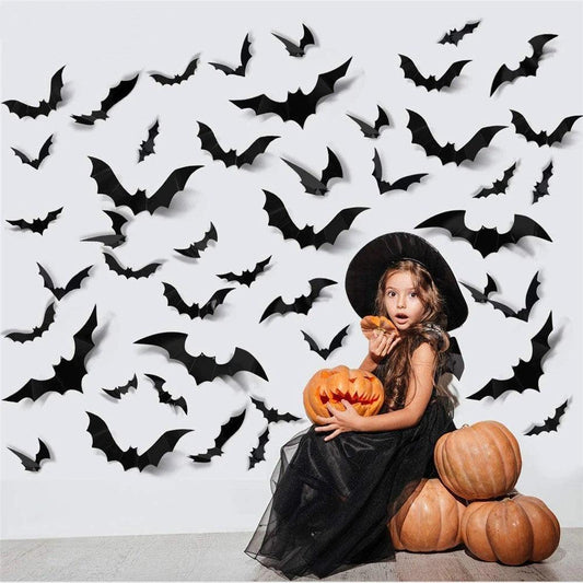 Halloween Decoration 3D Black PVC Bat