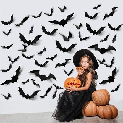 Halloween Decoration 3D Black PVC Bat - CozyBuys