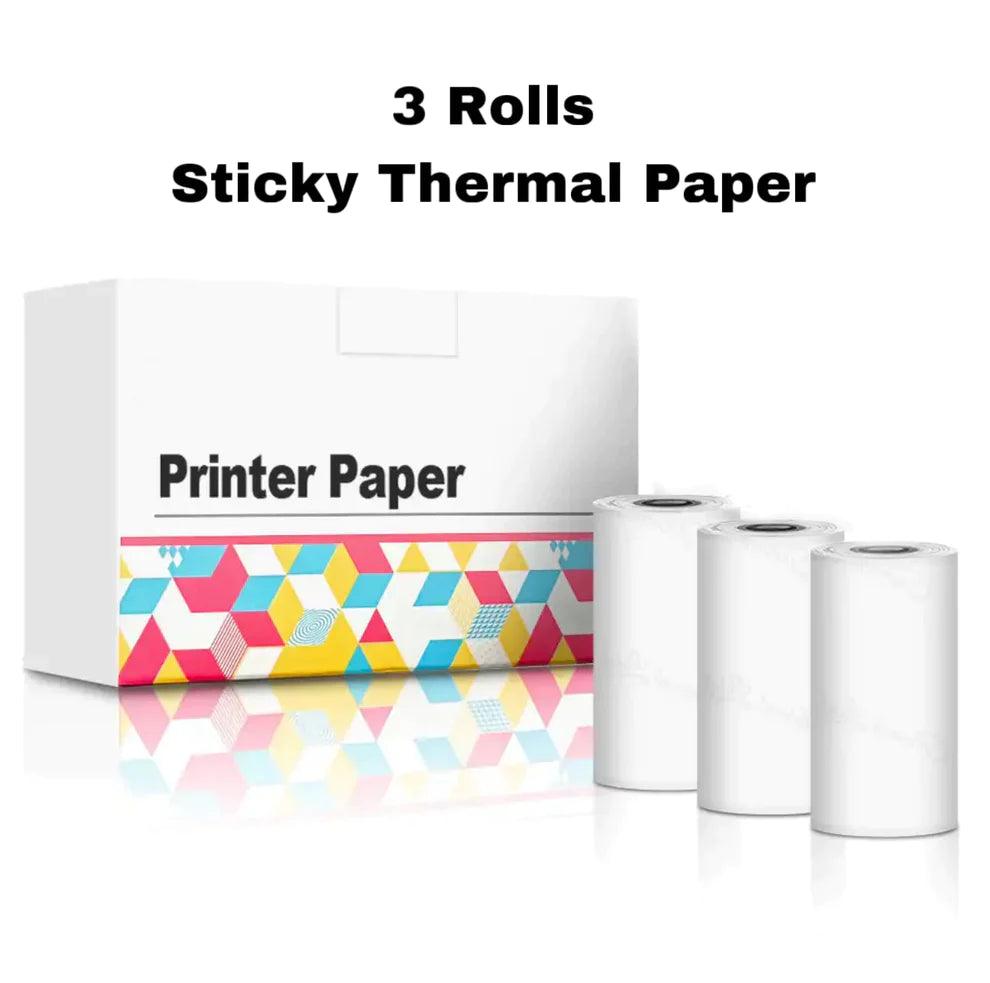 Mini Portable Printer - 3Rolls paper - CozyBuys