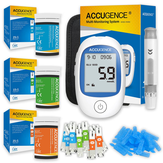SusWel™ Blood Glucose / Uric Acid / Blood Ketone 3 in 1 Test Kit
