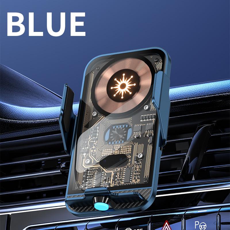 CozyBuys™ CyberPunk Wireless Charging Car Phone Holder - Blue - CozyBuys
