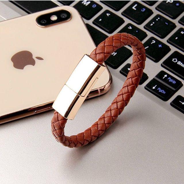 Data Charging | Bracelet™ - Brown / For iPhone - CozyBuys