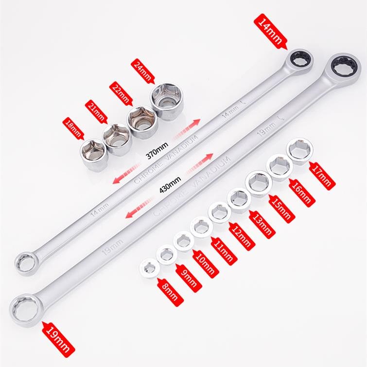 15-piece variable head ratchet wrench set