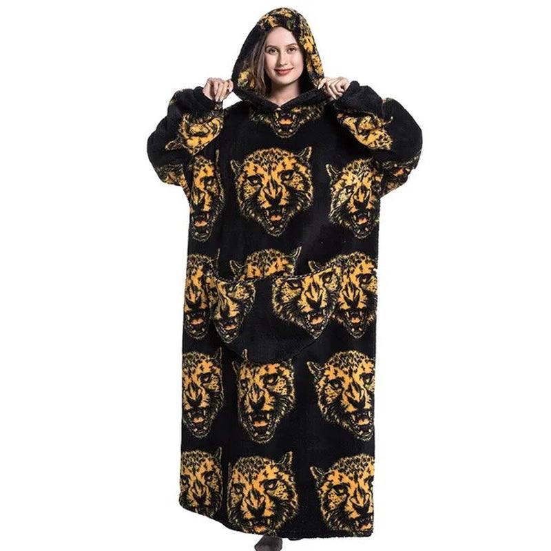 Zurio - Blanket Hoodie - Tiger Toons / Length 55 inches - CozyBuys
