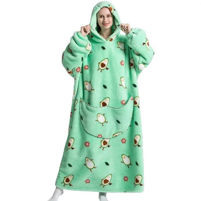 Zurio - Blanket Hoodie - Avocado Heaven / Length 55 inches - CozyBuys
