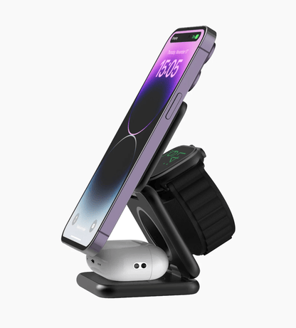 3-In-1 Foldable Magnetic Wireless Charger & Stand Kit - trending products - CozyBuys