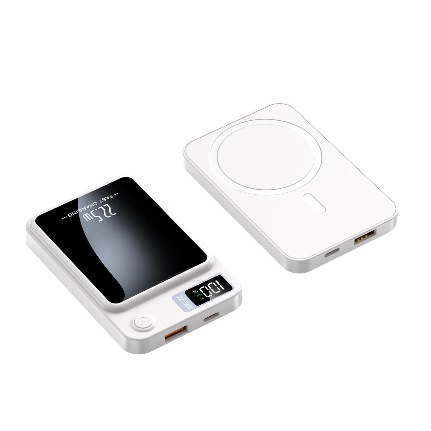 Mobile Wireless Charging Magnetic Suction Power Bank - White / 10000mAh - office product - CozyBuys