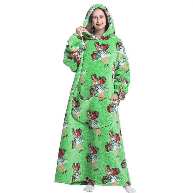 Zurio - Blanket Hoodie - Store Girl Special / Length 55 inches - CozyBuys