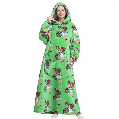 Zurio - Blanket Hoodie - Store Girl Special / Length 55 inches - CozyBuys