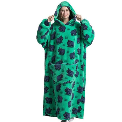 Zurio - Blanket Hoodie - Hippo Hoodie / Length 55 inches - CozyBuys