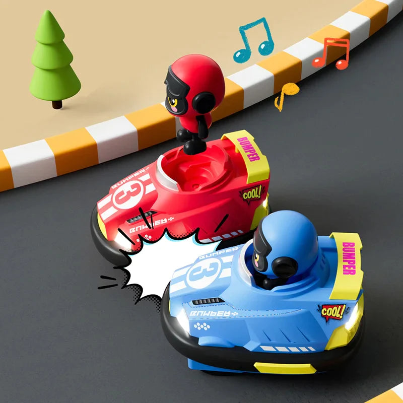 Interactive Cartoon RC Bumper Car Duo