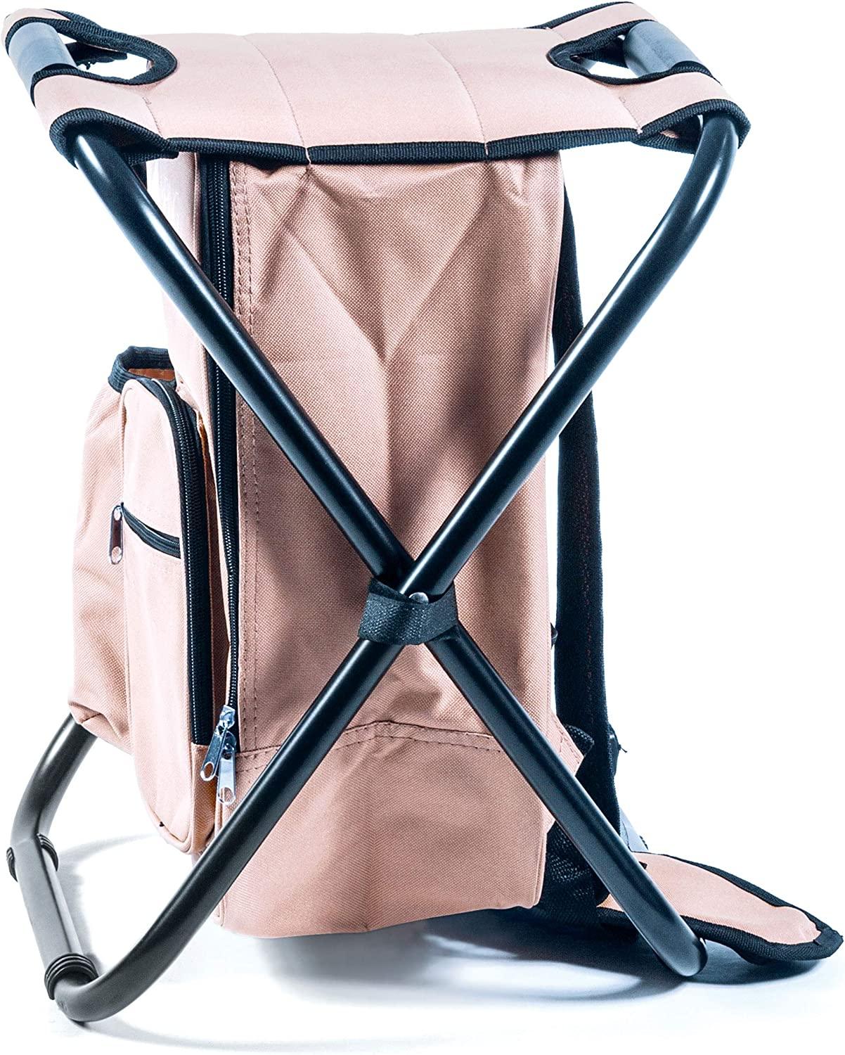 Portable Backpack Stool - Pink - CozyBuys