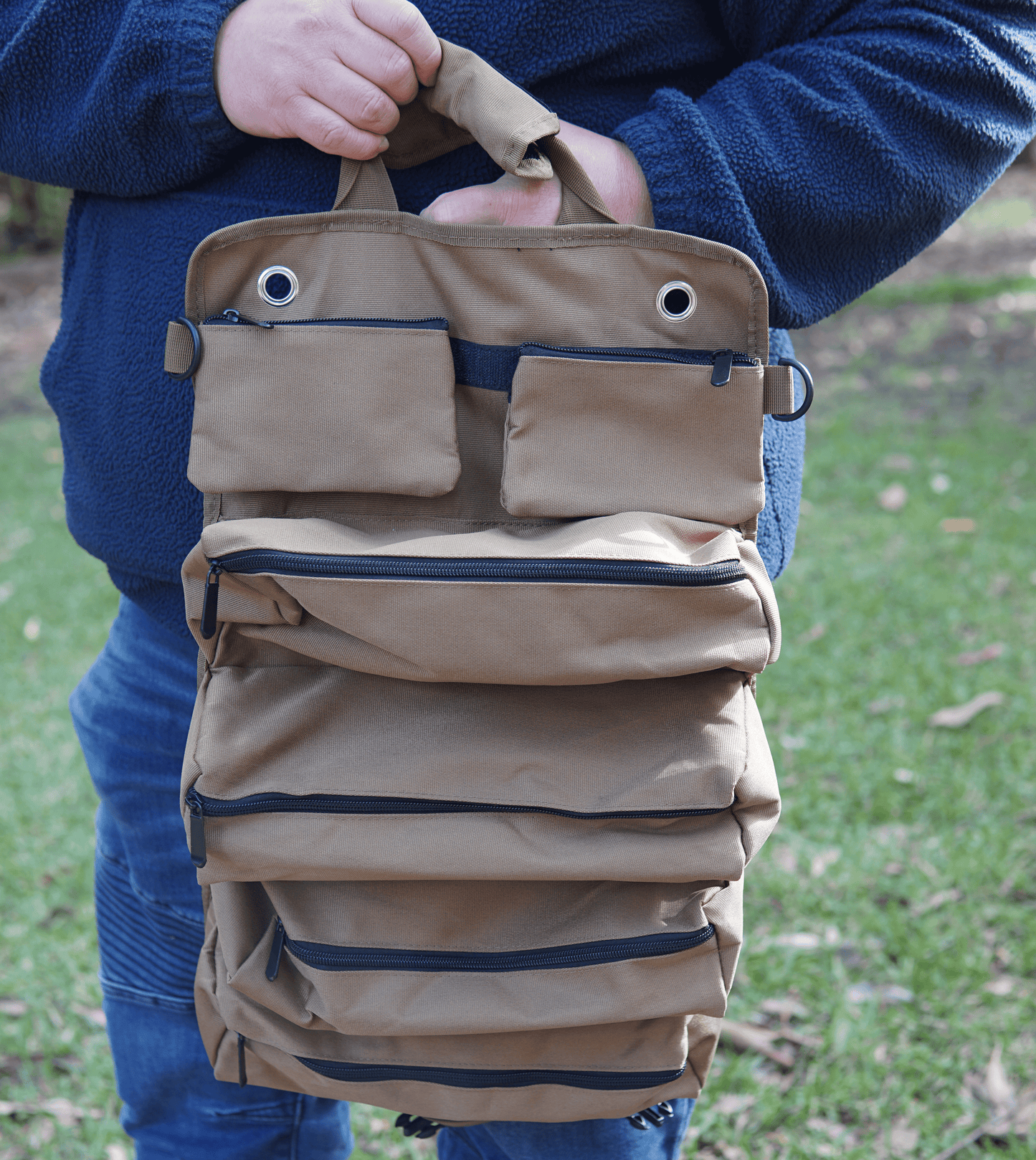 Riley Rugged Roll-Up Bag with Shoulder Harness - 0 - CozyBuys