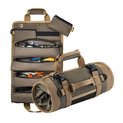 Riley Rugged Roll-Up Bag with Shoulder Harness - Khaki - 0 - CozyBuys