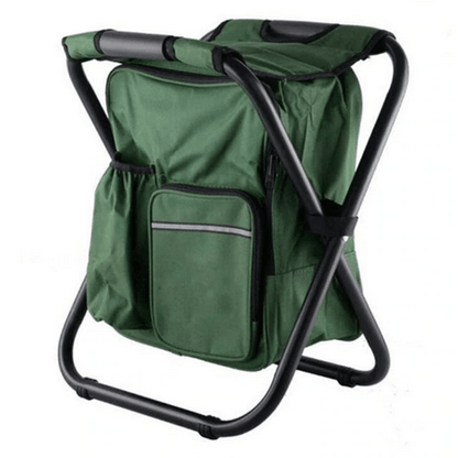 Portable Backpack Stool - Green - CozyBuys
