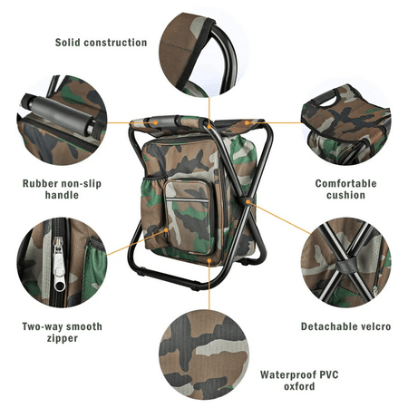 Portable Backpack Stool - Camoflauge - CozyBuys