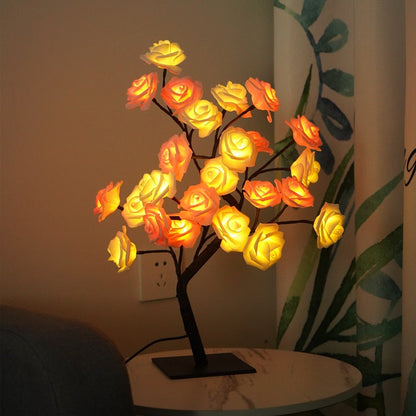 Twilight Rose Lamp LED Bonsai Tree