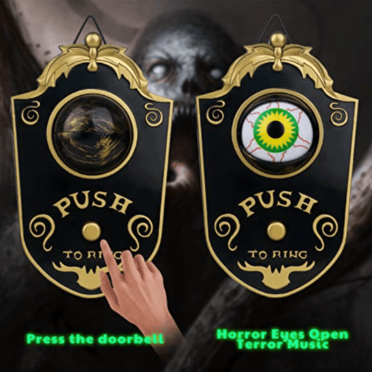 🔔 Animated Eyeball Doorbell with Spooky Sounds